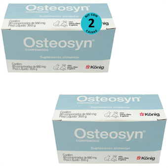 Kit-2-Osteosyn-Konig-660mg-Para-Caes-Pequenos-E-Medios-Com-60-Comprimidos Kit-2-Osteosyn-Konig-660mg-Para-Caes-Pequenos-E-Medios-Com-60-Comprimidos