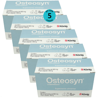 Kit-5-Osteosyn-Konig-660mg-Para-Caes-Pequenos-E-Medios-Com-60-Comprimidos Kit-5-Osteosyn-Konig-660mg-Para-Caes-Pequenos-E-Medios-Com-60-Comprimidos