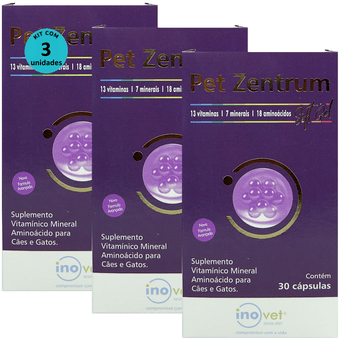 KIT-COM-3-PET-ZENTRUM-SOFT-GEL-30-CAP-7898936195388