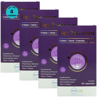 KIT-COM-4-PET-ZENTRUM-SOFT-GEL-30-CAP-7898936195388