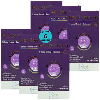 KIT-COM-6-PET-ZENTRUM-SOFT-GEL-30-CAP-7898936195388