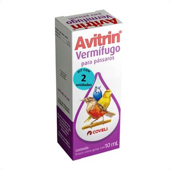 AVITRIN-VERMIFUGO-10ML-COVELI-PARA-PASSAROS-KIT-COM-21 AVITRIN-VERMIFUGO-10ML-COVELI-PARA-PASSAROS-KIT-COM-21