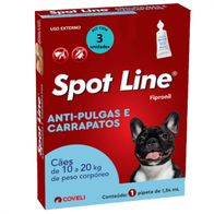 SPOT-LINE-ANTIPULGAS-E-CARRAPATOS-134ML-PARA-CAES-DE-10 A-20KG-COVELI-KIT-COM-31