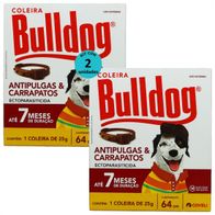 COLEIRA-ANTIPULGAS-E-CARRAPATOS-BULLDOG-7 COM-64CM-E-25G-PARA-CAES-COVELI-KIT-COM-21
