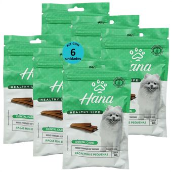 SNACK-HANA-LIFE-DENTAL-CARE-CAES-ADULTOS-RACAS-MINI-E-PEQUENAS-60G-KIT-COM-61 SNACK-HANA-LIFE-DENTAL-CARE-CAES-ADULTOS-RACAS-MINI-E-PEQUENAS-60G-KIT-COM-61