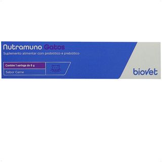 NUTRAMUNO-SUPLEMENTO-ALIMENTAR-PARA-GATOS-COM-6G-SABOR-CARNE BIOVET1