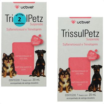 TRISSULPETZ-SUSPENSAO-COM-20ML-PARA-CAES-UCBVET-KIT-COM-21 TRISSULPETZ-SUSPENSAO-COM-20ML-PARA-CAES-UCBVET-KIT-COM-21