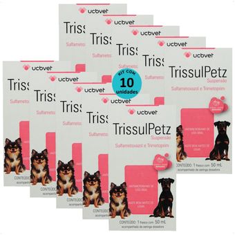 TRISSULPETZ-SUSPENSAO-COM-50ML-PARA-CAES-UCBVET-KIT-COM-101 TRISSULPETZ-SUSPENSAO-COM-50ML-PARA-CAES-UCBVET-KIT-COM-101