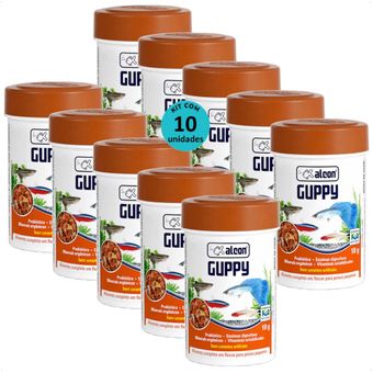 RACAO-ALCON-GUPPY-FLOCOS-10G-KIT-COM-101