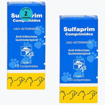 SULFAPRIM-BRAVET-COM 10-COMPRIMIDOS-KIT-COM-21