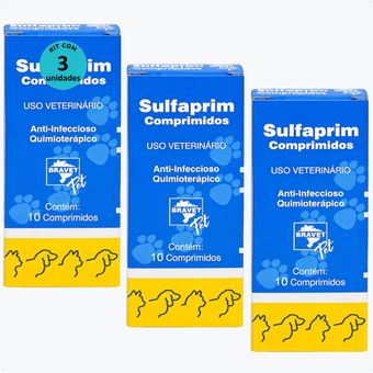 SULFAPRIM-BRAVET-COM 10-COMPRIMIDOS-KIT-COM-31